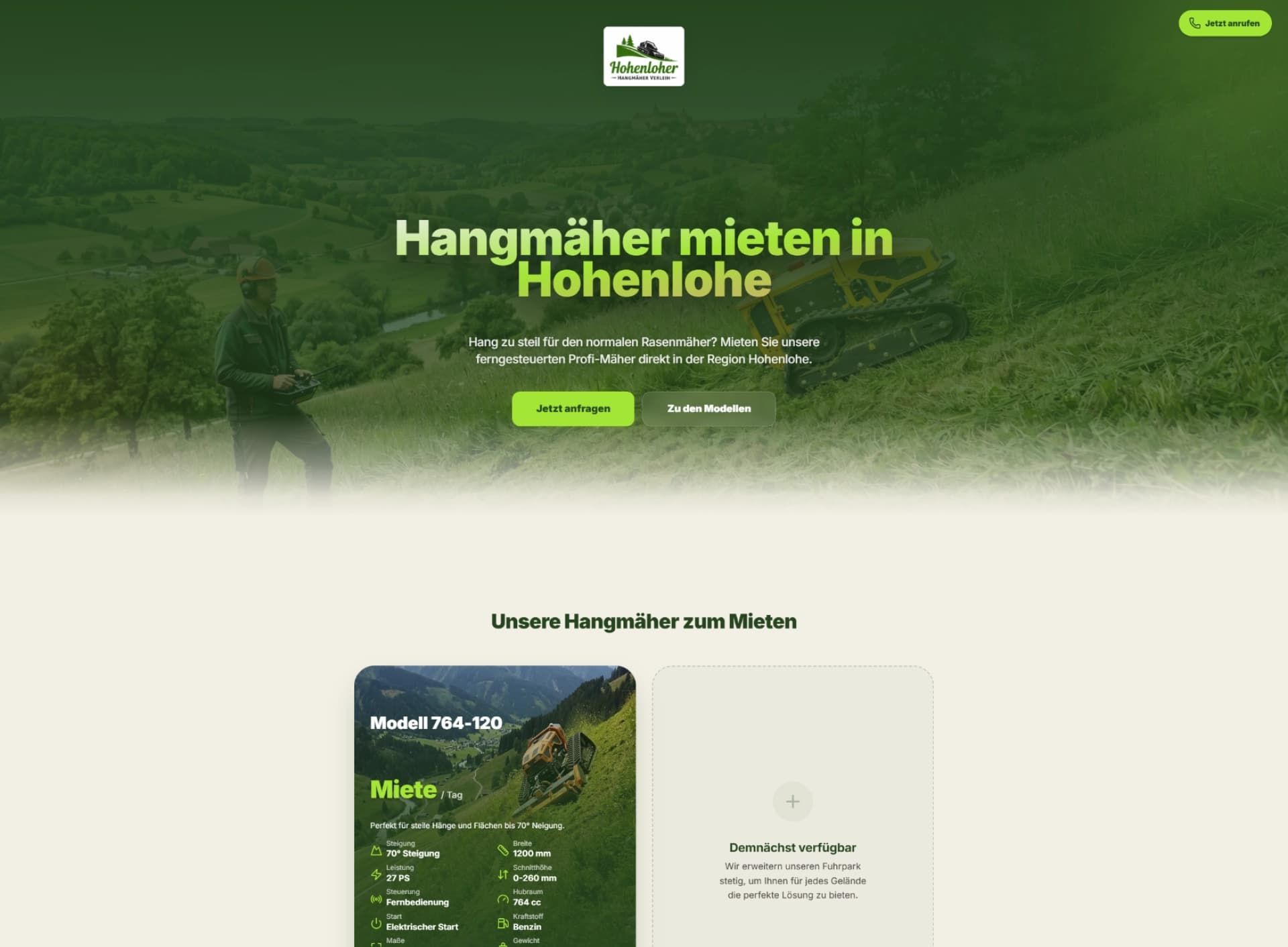 Hangmäher-Verleih Hohenlohe Preview